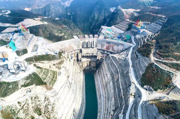 陜西東莊水利樞紐工程下閘蓄水