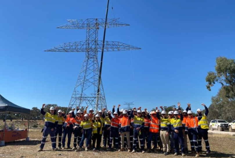 澳大利亞最大輸電項(xiàng)目主體工程完成