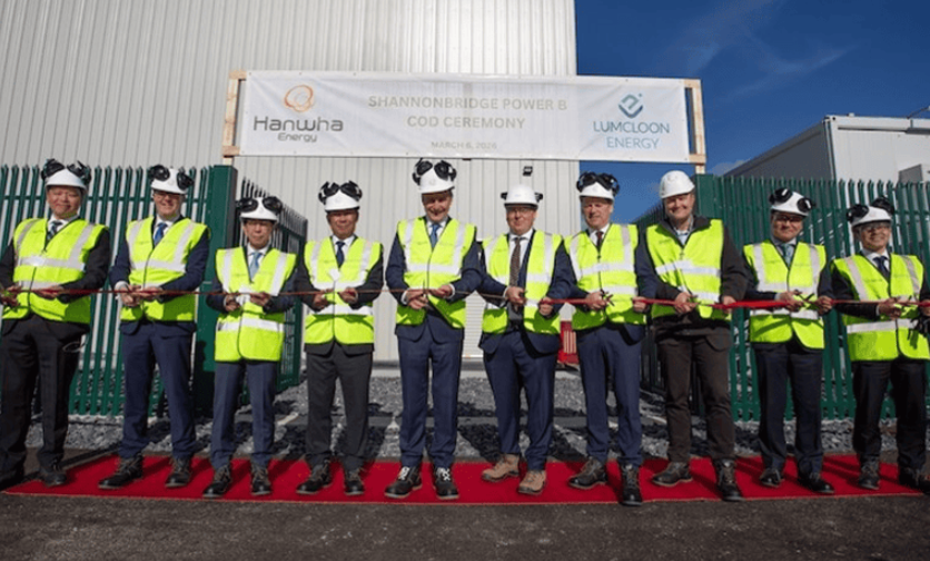 愛爾蘭香農(nóng)橋B儲能設(shè)施啟用，Lumcloon與Hanwha助力電網(wǎng)穩(wěn)定